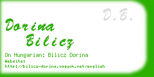 dorina bilicz business card